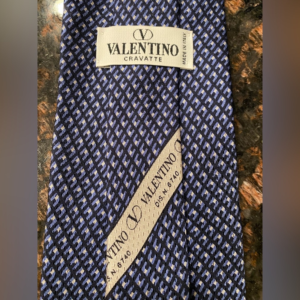 Valentino Cravatte Silk Necktie Geometric Print